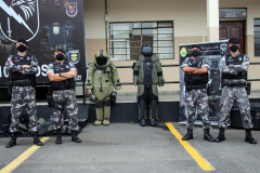 Curitiba, 26 de março de 2021. Entrega de Equipamento ao Esquadrão Antibomba - BOPE