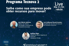 A Fundação Araucária e o PTI  realizarão uma Live referente ao Programa Tecnova II nesta quarta-feira (31), a partir das 16h30. A Live será  transmitida por meio do canal no YouTube  do PTI Brasil. É mais uma oportunidade de o empresário conhecer as formas de obter recursos para inovar.  -  Foto: Divulgação Fundação Araucária