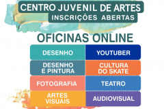 O Centro Juvenil de Artes Plásticas (CJAP) inicia seu ano letivo de 2021 com uma nova leva de oferta de oficinas. Além dos tradicionais cursos de Teatro, Audiovisual, Desenho e Pintura, Artes Visuais e Fotografia, dessa vez a grade conta com os inéditos Cultura do Skate e Youtuber, voltados para interesses e demandas atuais dos jovens. -  Curitiba, 31/03/2021  -  Foto: Divulgação CJAP