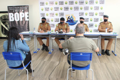 Curitiba, 06 de abril de 2021. Coletiva de Imprensa  - Operação Rio II da Polícia Militar desarticula grupo que praticava tráfico e homicídios no Litoral do estado.
