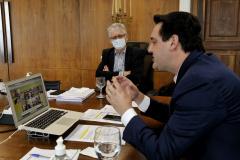 Governador Carlos Massa Ratinho Junior participou nesta quinta-feira (8) de um painel no evento Superagro, promovido pela revista Exame, e destacou os principais incentivos do Governo do Estado no setor. O painel também contou com a participação dos governadores do Mato Grosso, Mauro Mendes, da Bahia, Rui Costa, e do Rio Grande do Sul, Eduardo Leite. -  Curitiba, 08/04/2021  -  Foto: Gilson Abreu/AEN