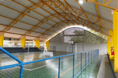 O Colégio Estadual Carlos Zewe Coimbra, em Santa Terezinha de Itaipu, região Oeste, foi uma dessas obras. A escola, com mais de 70 anos, recebeu ampliações e reformas para atender melhor cerca de 800 estudantes. Foto: Fundepar