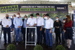 Governador Carlos Massa Ratinho Junior  entrega primeiro trecho de pavimentacao da pr 364, Miguel Picheth, que liga Irati a Sao Mateus do Sul
Foto Gilson Abreu/AEN