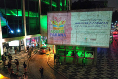 Teatro Guaíra - Lançamento da Campanha Aquece Paraná  -  Curitiba, 12/05/2021  -  Foto: Alessandro Vieira/AEN