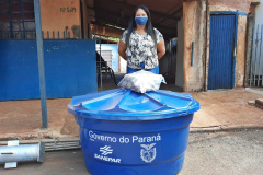 Famílias recebem kits e recursos para instalar caixa d´água nos imóveis  -  Curiba, 02/06/2021  -  Foto: Sanepar