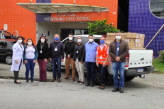 Os pacientes internados nos leitos de enfermaria exclusivos para covid-19 e pediatria do Hospital Regional do Litoral (HRL) ganham, a partir desta terça-feira (22), mais conforto e bem-estar em seu tempo de permanência no hospital. A Multinacional Louis Dreyfus Company (LDC) em parceria com a Thin Tecnologia, realizaram a doação de 14 aparelhos de TV 32 polegadas.  -  Paranaguá, 22/06/2021  -  Foto: SESA