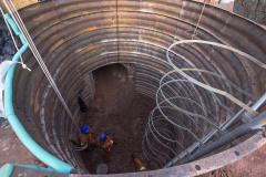 Obra de transposição de água do Rio Capivari segue acelerada - Estrutura irá incrementar 713 litros por segundo à Barragem do Iraí reforçando  abastecimento na Região Metropolitana  -  Curitiba, 09/08/2021  -  foto: Andre Thiago - Sanepar