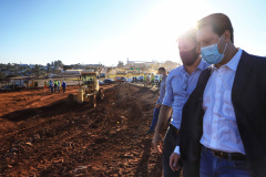 O governador Carlos Massa Ratinho Junior fez nesta segunda-feira (02) a primeira visita técnica às obras de readequação do Trevo Cataratas, em Cascavel, na Região Oeste. -  Cascavel, 02/08/2021  -  Foto: José Fernando ogura/AEN