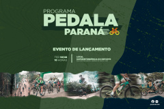 Lançamento do Pedala Paraná será no próximo dia 10 com a previsão de 80 ciclorrotas
Arte Paraná Esporte