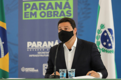 O secretário de Infraestrutura e Logística, Sandro Alex, atende a imprensa nesta quinta-feira (5) para esclarecer a nova modelagem das concessões de rodovias do Paraná.   05/08/2021. Foto: Geraldo Bubniak/AEN