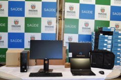 O Governo do Estado vai entregar 1.509 computadores para todas as unidades vinculadas à Secretaria de Estado da Saúde (Sesa), sendo 1.359 máquinas padrão desktop e 150 notebook?s.  -  Curitiba, 09/08/2021  -  Foto: Américo Antonio/SESA