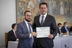 Governador Carlos Massa Ratinho Junior, durante cerimônia de posse do advogado paranaense Tracy Reinaldet, como representante brasileiro no Comitê Permanente da América Latina para a Prevenção do Crime (COPLAD), da ONU. - Curitiba, 17/08/2021 - Foto Gilson Abreu/AEN