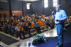 O secretário de Justiça, Família e Trabalho, Ney Leprevost, esteve nesta quarta-feira (18) no município de Cornélio Procópio liderando o processo de interiorização da pasta. A iniciativa contou com presença de diversos prefeitos do Norte e do Norte Pioneiro. Foto: SEJUF