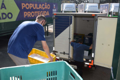 Estado distribui 445.388 vacinas contra a Covid-19 e 49.750 medicamentos para intubação; veja divisão. Foto: Américo Antonio/SESA