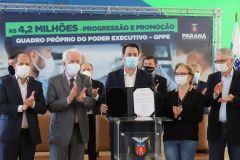 O governador Carlos Massa Ratinho Junior anuncia   nesta terça-feira (24) o pagamento de promoções e progressões de 2021 para servidores públicos. 24/08/2021 - Foto: Geraldo Bubniak/AEN