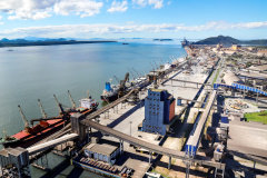 
Obras fazem Porto de Paranaguá evoluir a oeste do cais. Foto: Rodrigo Felix Leal/SEIL
