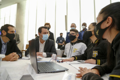 O governador Carlos Massa Ratinho Junior lançou nesta segunda-feira (30), no Palácio Iguaçu, o Programa Robótica Paraná. Mais de 2,5 mil kits de robótica serão entregues nas próximas semanas para 257 colégios da rede estadual do Paraná. -  Curitiba, 30/08/2021  -   Foto Gilson Abreu/AEN
