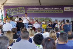Governador Carlos Massa Ratinho Junior lança pedra fundamental para implantação do contorno de Jandaia do Sul  -  Jandaia do Sul, 03/09/2021  -  Foto Gilson Abreu/AEN