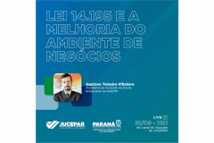 Lei 14.195 e a melhoria do ambiente de negócios é tema de Live da Jucepar. Imagem: Jucepar