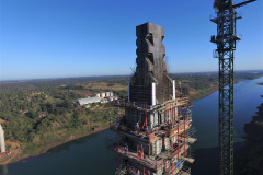 Obras da Ponte da Integração Brasil-Paraguai estão 70% concluídas. Foto: DER