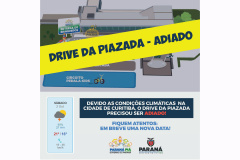 Com previsão de mau tempo, Governo adia Drive da Piazada. Foto: SEJUF