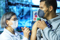 Com duas mil pessoas vacinadas por hora, Paraná atinge 98% da população adulta e 5,5 milhões estão imunizadas  -  Curitiba, 07/10/2021 - Foto: José Fernando Ogura/AEN