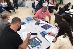 A Fomento Paraná deu início a uma rodada de seis Encontros Regionais de Agentes de Crédito ao longo do mês de outubro, em parceria com o Sebrae/PR. Os eventos são presenciais, seguindo os protocolos sanitários, e foram possibilitados a partir do avanço da vacinação da população paranaense contra a covid-19.  -  Curitiba, 15/10/2021  -  Foto: Fomento Paraná