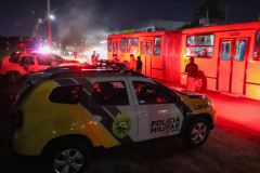 O 1º Comando Regional da Polícia Militar (1º CRPM), unidade responsável pela coordenação do Policiamento em Curitiba e na Região Metropolitana, iniciou a Operação Ônibus Seguro. - Curitiba, 25/10/2021 - Foto: PMPR