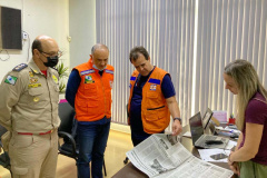 O secretário Nacional de Proteção e Defesa Civil, Alexandre Lucas Alves, chegou ao Paraná na manhã desta terça-feira (26) para visitar os municípios mais afetados pelas tempestades do último final de semana no Estado.  Foto: Defesa Civil