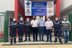 O secretário de Estado da Saúde, Beto Preto, participou nesta sexta-feira (5) da inauguração da nova base do Serviço de Atendimento Móvel de Urgência (Samu) e do Centro de Especialidades no município de Corbélia. Foto: Andressa Desyreé/SESA